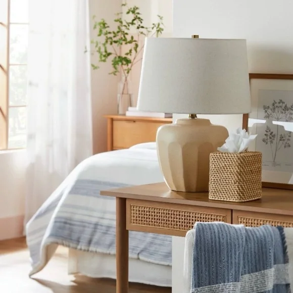 Woven Rattan Tissue Cover Box - Natural, Hearth and Hand With Magnolia - Picture 3 of 8